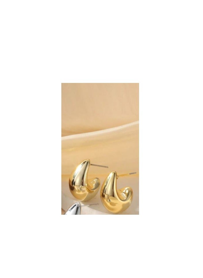 Water Drop Gold Earring Set - Image 3