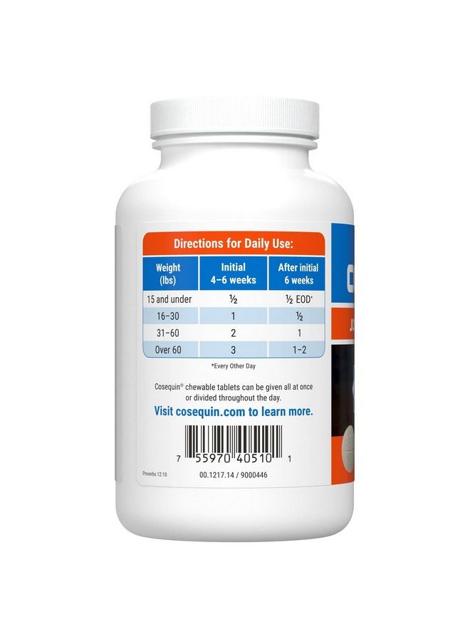 COSEQUIN - Nutramax Laboratories Cosequin Maximum Strength Joint Health Supplement for Dogs - With Glucosamine, Chondroitin, and MSM, 132 Chewable Tablets - Image 1
