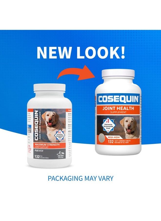 COSEQUIN - Nutramax Laboratories Cosequin Maximum Strength Joint Health Supplement for Dogs - With Glucosamine, Chondroitin, and MSM, 132 Chewable Tablets - Image 1