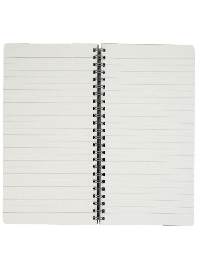 Brustro Notes A5 Size, 1 Subject Ruled Notebook, 80 Sheets / 160 Pages, 70 GSM Ivory Paper, Slate Cover, Wiro Bound Design, Rounded Corners, Micro-Perforated Sheets with One Convenient PP Pocket - Image 2