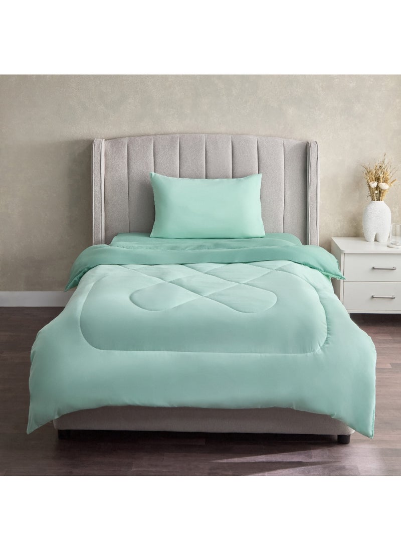 Home Box Derby 2-Piece Twin Reversible Microfibre Comforter Set 220 x 160 cm  - Image 3