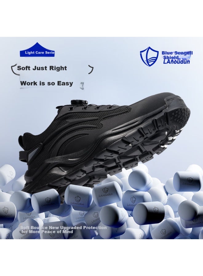 Blue Gull Shield Blue Seagull Shield Labor Protection Shoes Men Lightweight Breathable Anti-Smashing Steel Toe Anti-Stab Safety Soft Bottom Work Site Functional Shoes D211N 45 - Image 2