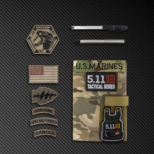 Baizoy OCP Military Book Cover, Tactical Notebook Cover for 5.5”X 8” Journal Notebook Cover, OCP Green Book Cover, Field Notes Ring Binder (Green, 5.5”X 8”) - Image 4