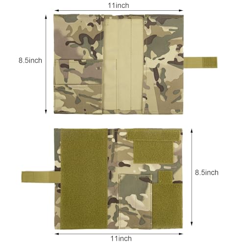 Baizoy OCP Military Book Cover, Tactical Notebook Cover for 5.5”X 8” Journal Notebook Cover, OCP Green Book Cover, Field Notes Ring Binder (Green, 5.5”X 8”) - Image 3