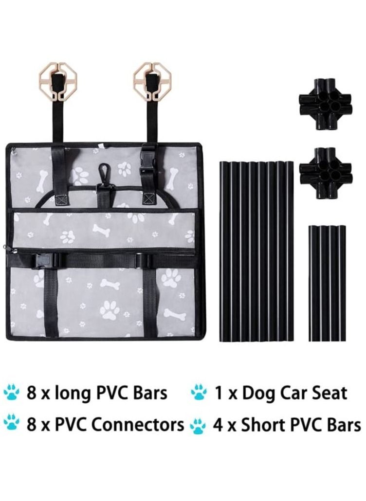 MissTiara - Dog Car Seat Pet Booster Seat Pet Travel Safety Car Seat Breathable Folding Washable Travel Bags for Dogs or Other Small Pet - Image 1
