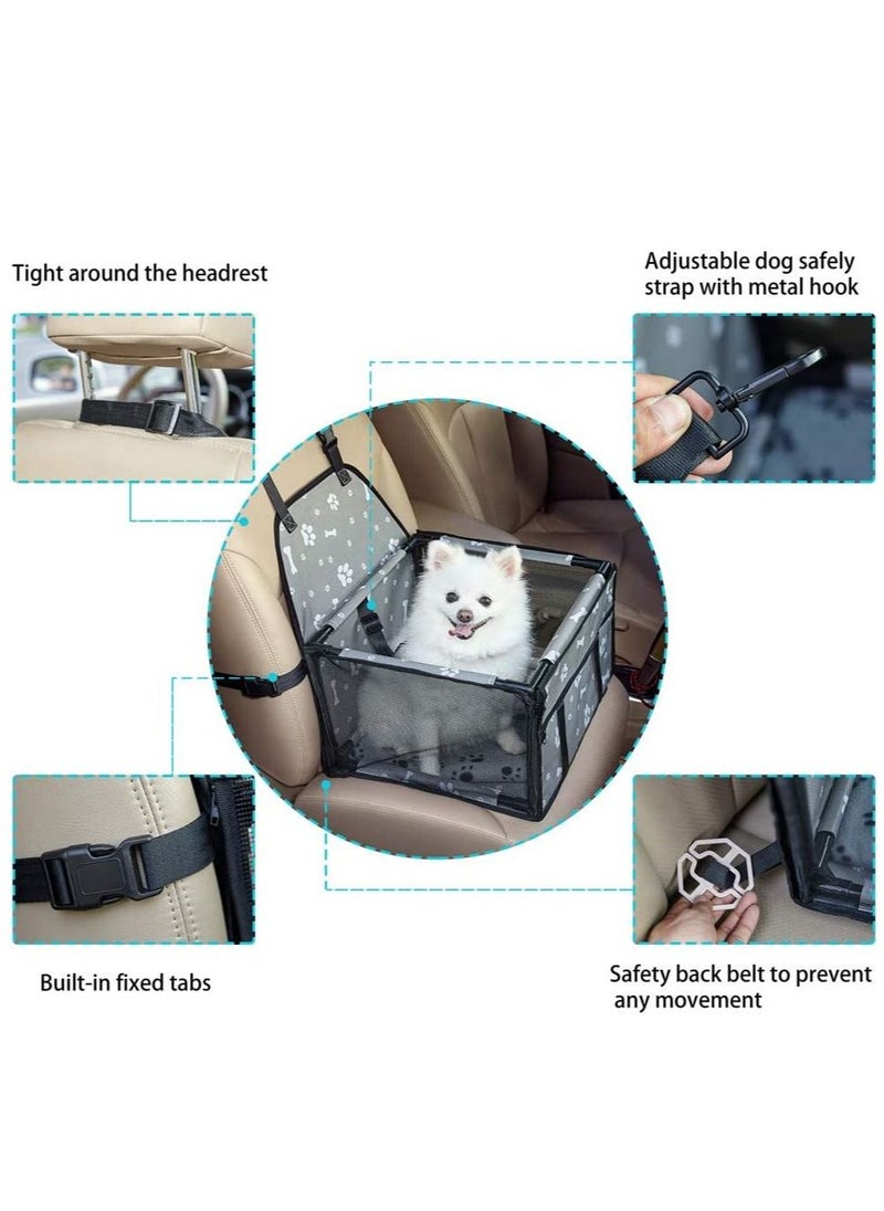 MissTiara - Dog Car Seat Pet Booster Seat Pet Travel Safety Car Seat Breathable Folding Washable Travel Bags for Dogs or Other Small Pet - Image 1