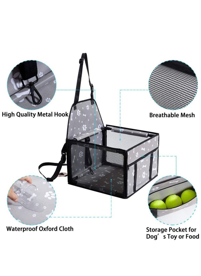 MissTiara - Dog Car Seat Pet Booster Seat Pet Travel Safety Car Seat Breathable Folding Washable Travel Bags for Dogs or Other Small Pet - Image 1