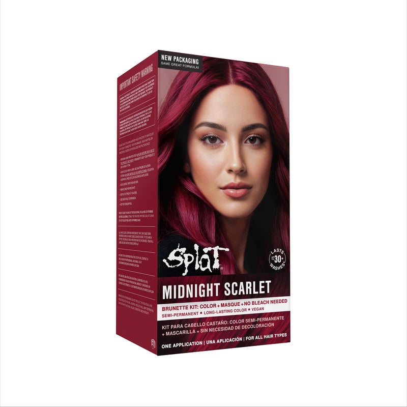Splat Midnight Scarlet Semi Permanent Hair Dye Kit, 1 Application, Includes Deep Reconstructor Conditioner, Lasts 30 Washes, No Bleach Required, Vegan & Cruelty Free Hair Color - Image 1
