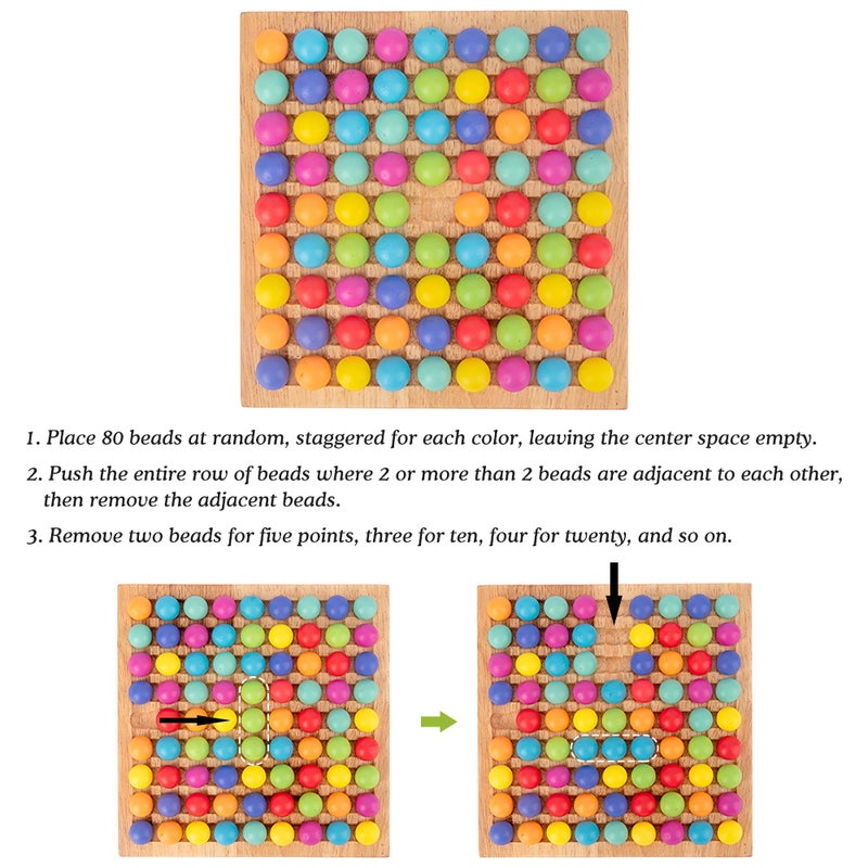 Colorful Children Puzzle Game Wooden Logic Game Smart Game Educational Toy Gift for Boys and Girls Strategy Game for Concentration Training Fun - Image 3
