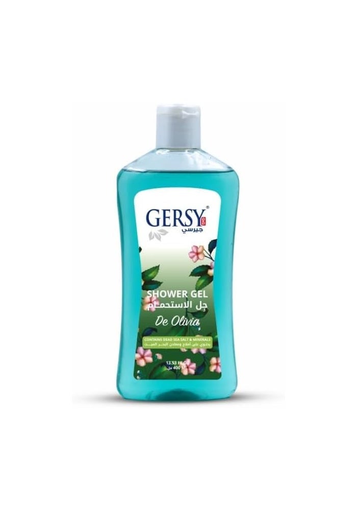 GERSY De Olivia Shower Gel with Dead Sea Minerals - Nourishing & Revitalizing - 400ml