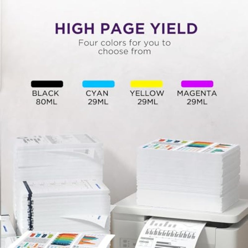 HP DesignJet plotter printers: high-yield 4-color ink set, pigment-based, black/cyan/magenta/yellow, fade-resistant and smudge-proof - Image 2