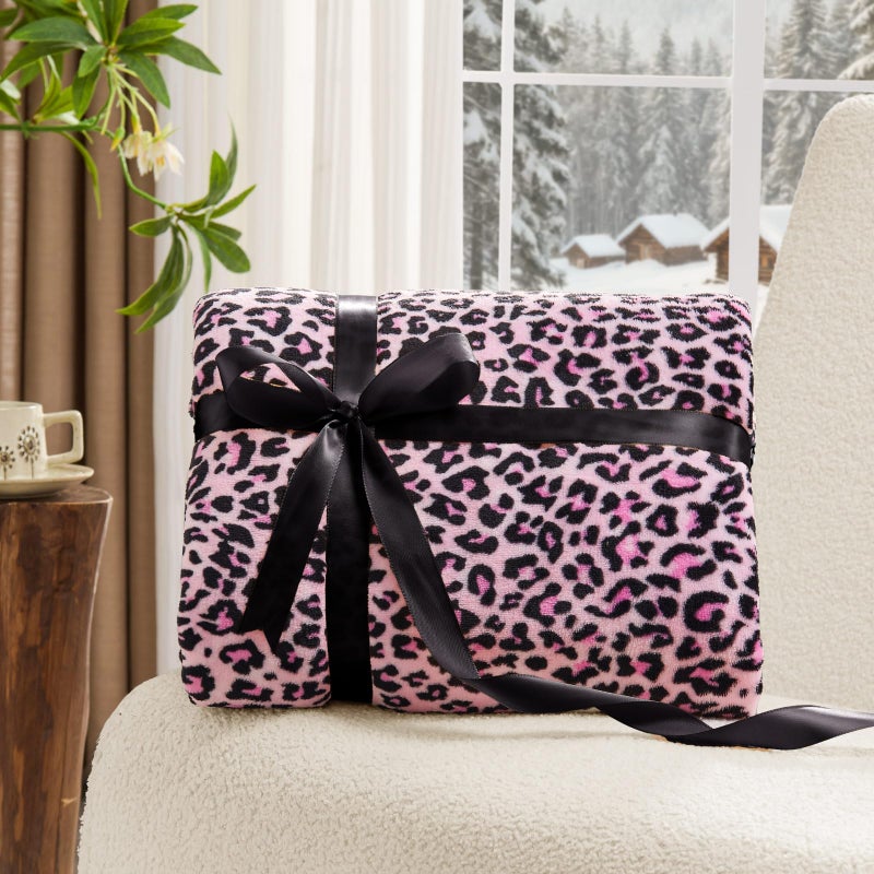 BEDELITE Pink Leopard Twin Size Blanket - Soft & Cozy Cheetah Blanket for Couch  Bed & Sofa  Lightweight Fleece Animal Print Decor  60""x 80""  Pink - Image 5
