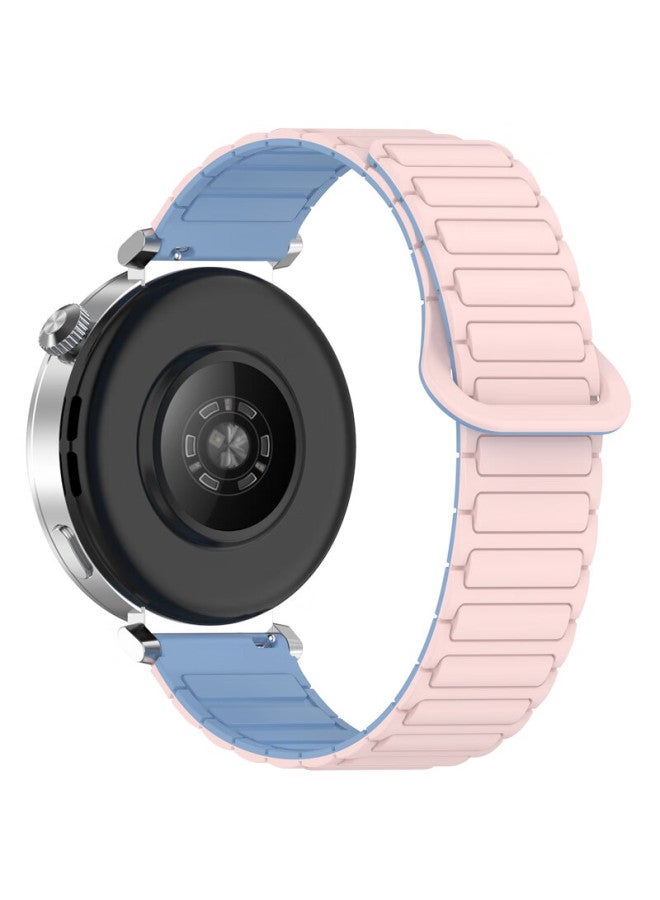 Kmaxai Magnetic Silicone Watch Band Compatible With Huawei Watch 5 42mm, Gt5 Pro 42, Gt4 41 Women's, Dopamine Creative Replacement Strap, Pink Sand - Image 5