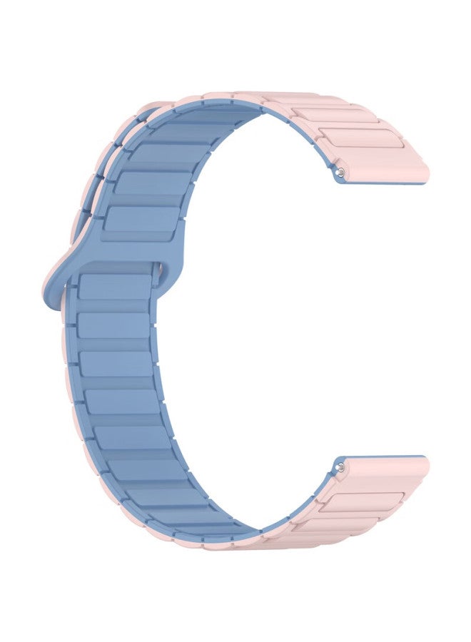 Kmaxai Magnetic Silicone Watch Band Compatible With Huawei Watch 5 42mm, Gt5 Pro 42, Gt4 41 Women's, Dopamine Creative Replacement Strap, Pink Sand - Image 3