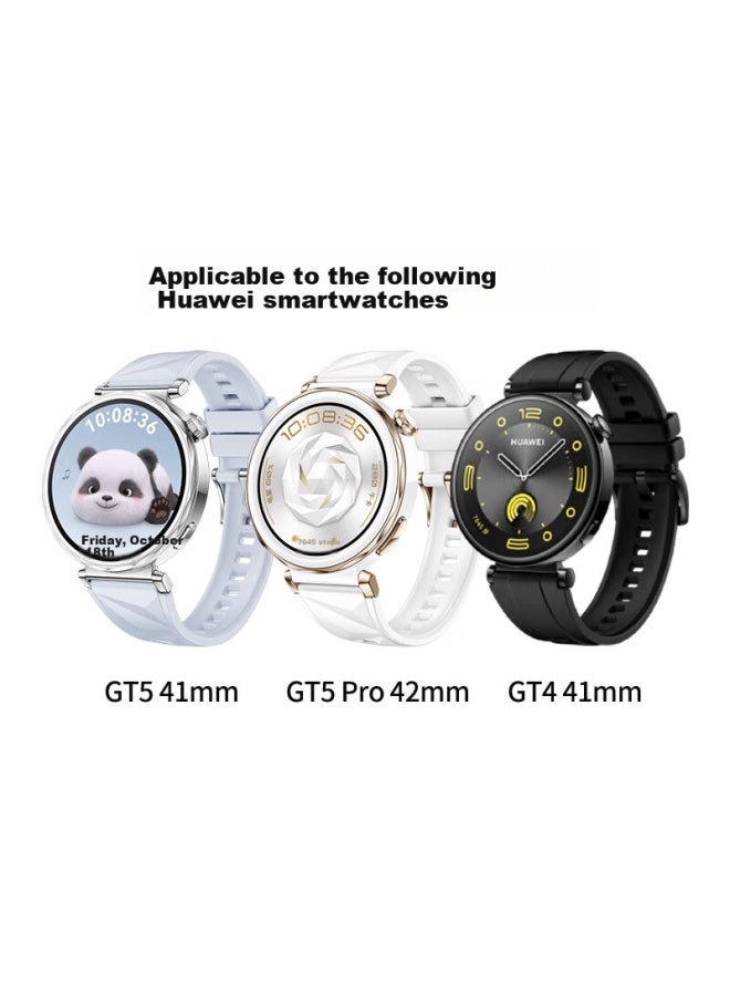 Kmaxai Magnetic Silicone Watch Band Compatible With Huawei Watch 5 42mm, Gt5 Pro 42, Gt4 41 Women's, Dopamine Creative Replacement Strap, Pink Sand - Image 2