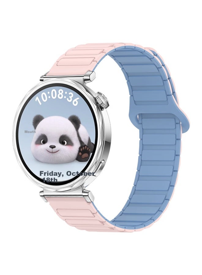 Kmaxai Magnetic Silicone Watch Band Compatible With Huawei Watch 5 42mm, Gt5 Pro 42, Gt4 41 Women's, Dopamine Creative Replacement Strap, Pink Sand - Image 1