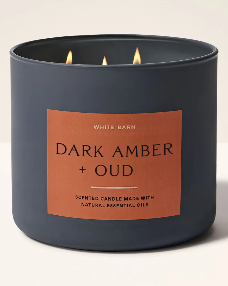 Bath & Body Works Dark Amber & Oud 3-Wick Candle
