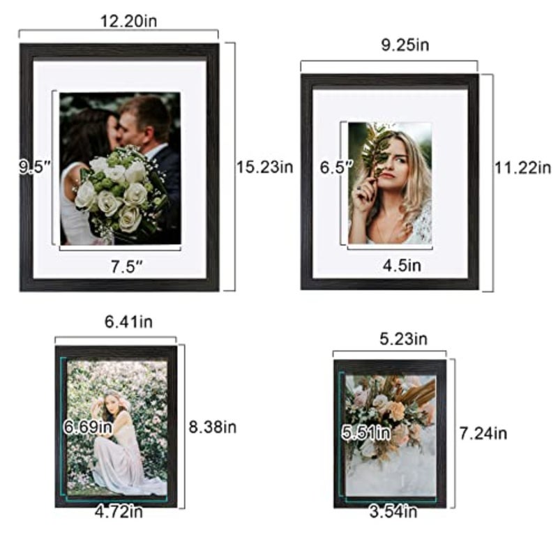 مجموعة إطارات الصور، مجموعة إطارات حائط المعرض مع إطارات مقاس 11x14 8x10 5x7 4x6 بتشطيبات، مجموعة من 10 قطع - Image 4