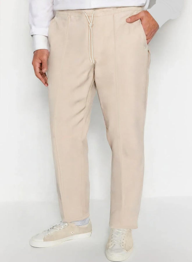 trendyol Stone Regular/Straight Cut Stitch Detailed Sweatpants TMNAW25EA00005  - Image 1
