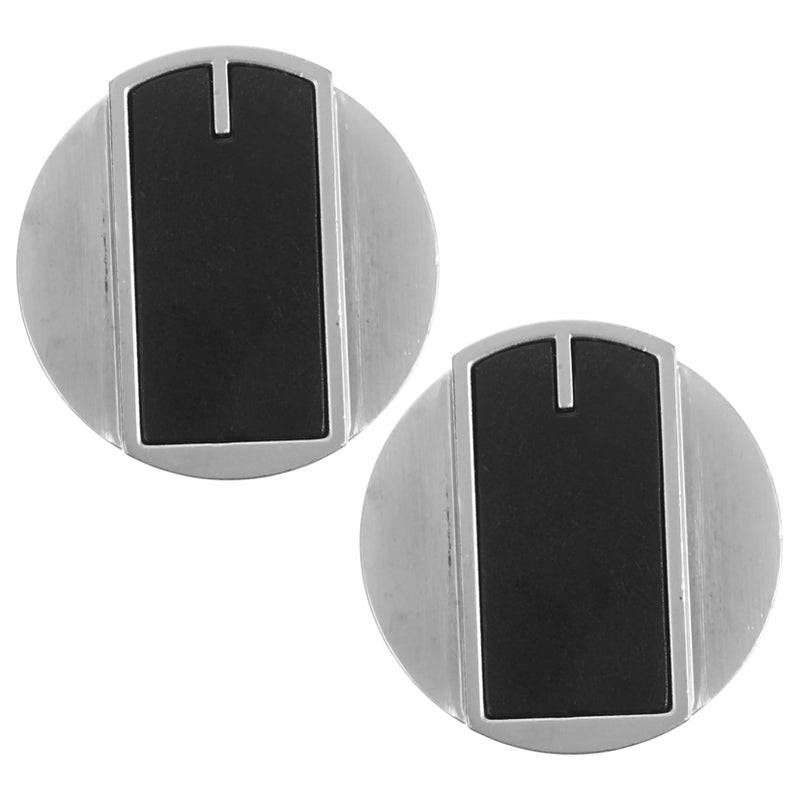 Universal Black Gas Stove Knobs Replacement Set Metal Burner Control Knobs Easy Installation - Image 2