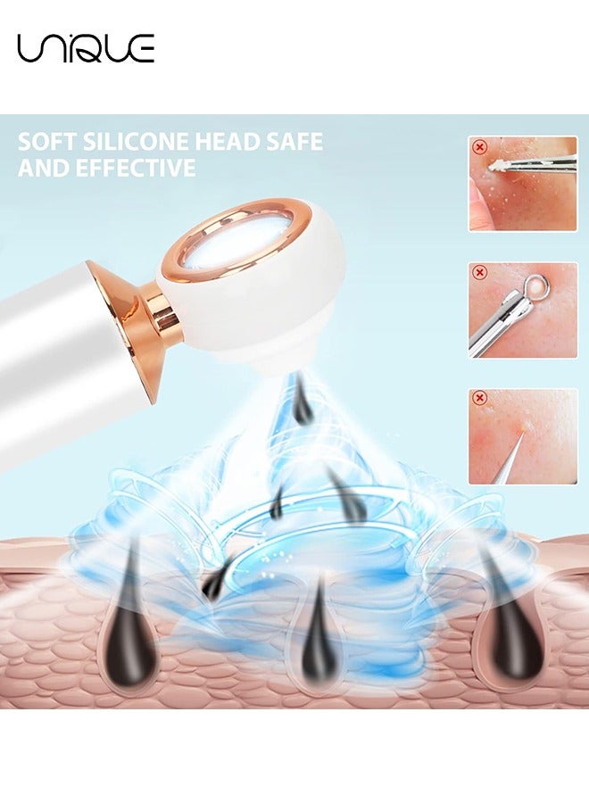 Unique Visual Blackhead Remover Vacuum - 3 Adjustment Modes & 3 Silicone Nozzle Blackhead Extractor - Pore Cleaner LED Magnifier - Professional Black Head Extractions Tool for Facial Deep Cleansing - Image 3