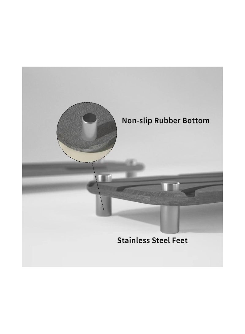 XiuWoo Fast Drying Stone Sink Tray, Water Absorbing Tray for Sink, Instant Dry Organizer Bathroom Organizer, Diatomaceous Earth Sponge Holder Kitchen - Image 5