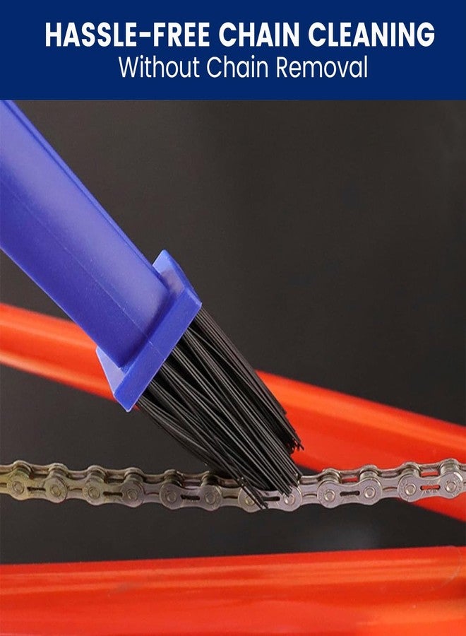Pivalo Motorcycle & Bike Chain-Cleaning Tool Durable with Multi- Purpose Cycling Chain Cleaner Brush for All Type Chain-Gears (Blue) - Image 5