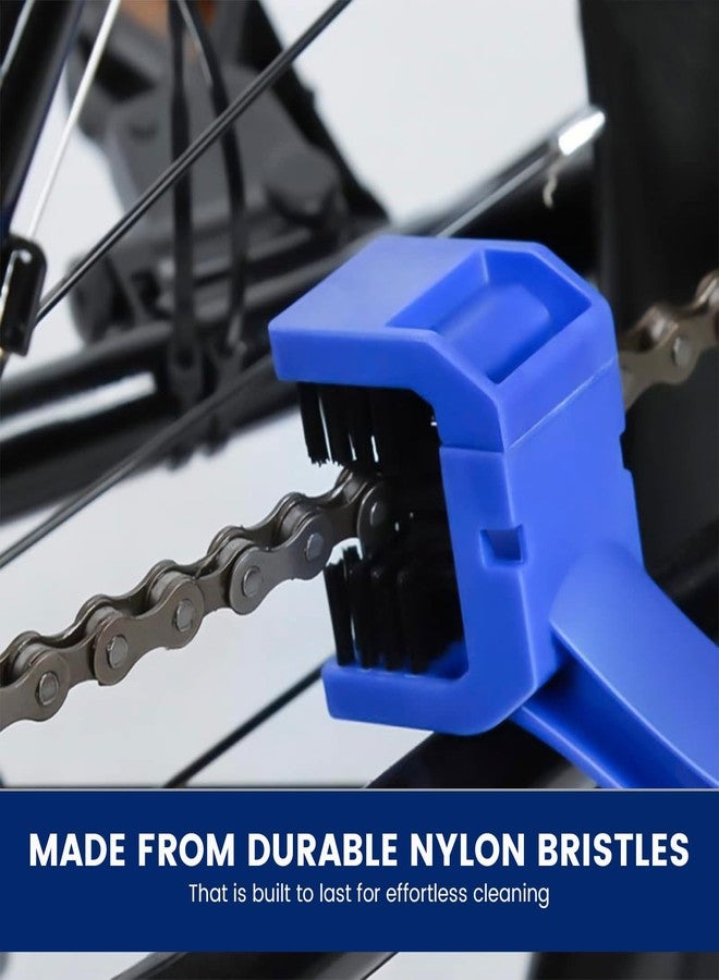 Pivalo Motorcycle & Bike Chain-Cleaning Tool Durable with Multi- Purpose Cycling Chain Cleaner Brush for All Type Chain-Gears (Blue) - Image 4