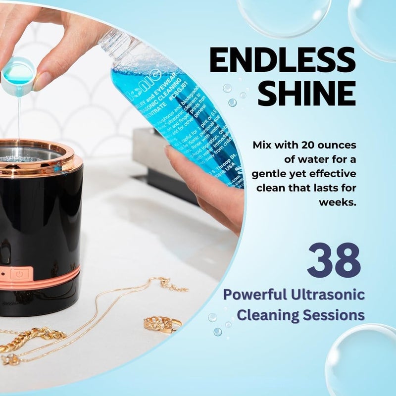 iSONIC iSonic CSGJ01-8OZx1 Ultrasonic Jewelry/Eye Wear Cleaning Solution Concentrate,Blue  - Image 5
