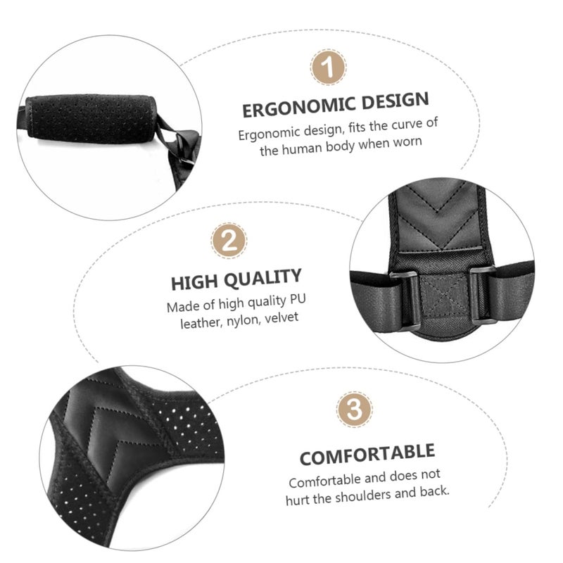 Adjustable Posture Corrector Belt For Men And Women With Nylon And PU Leather - Image 5
