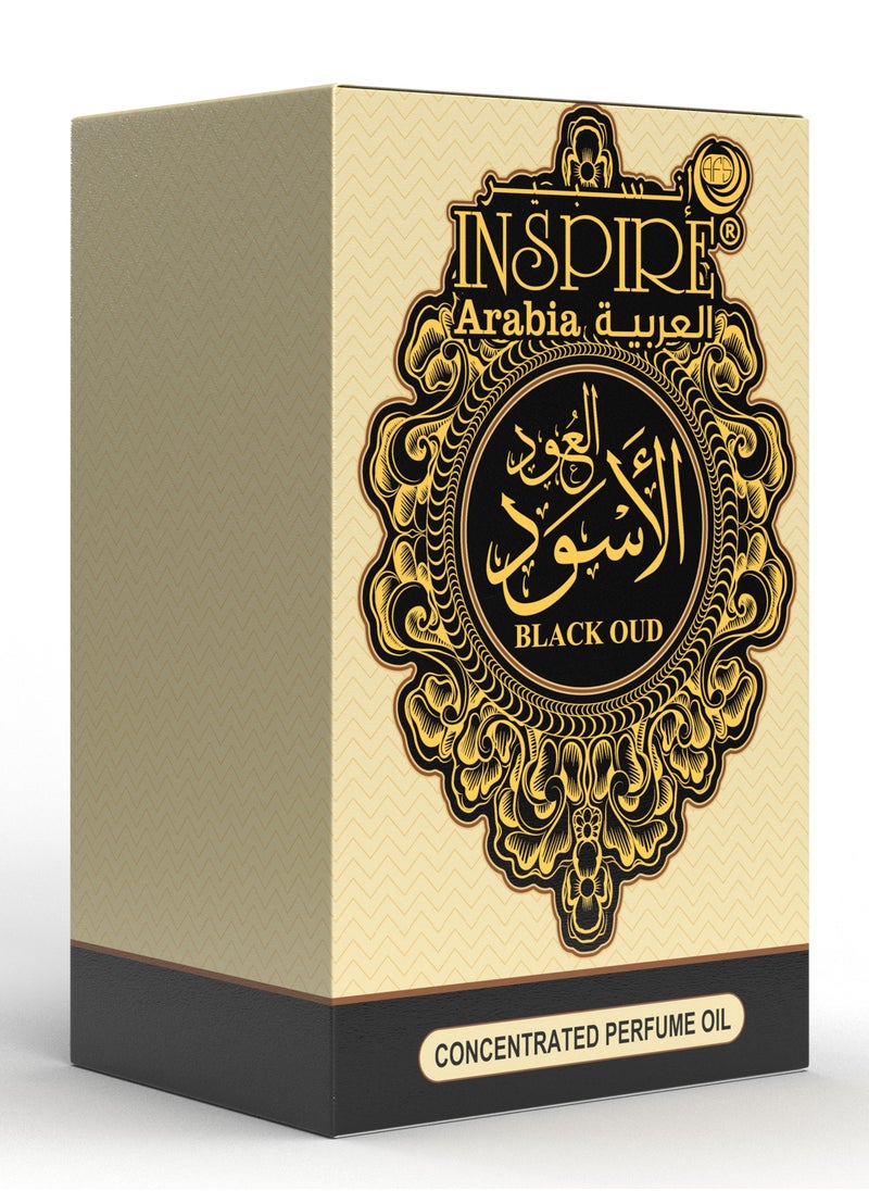 Inspire - Black Oud Attar Roll On 20ML Concentrated Perfume - Image 1