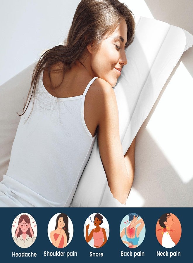 SLEEP ZONE وسادة قطنية رفيعة للغاية من SLEEP ZONE مناسبة لمن ينامون على البطن أو الظهر، تصميم مسطح رفيع بسمك 2.5 بوصة لنوم أعمق ومحاذاة فقرات الرقبة (عبوة قياسية من قطعتين) - Image 5