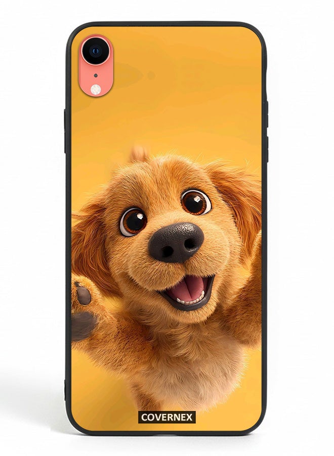 Covernex Apple iPhone XR Protective Case Cover Printed Featuring Adorable Puppy Portrait - Image 2