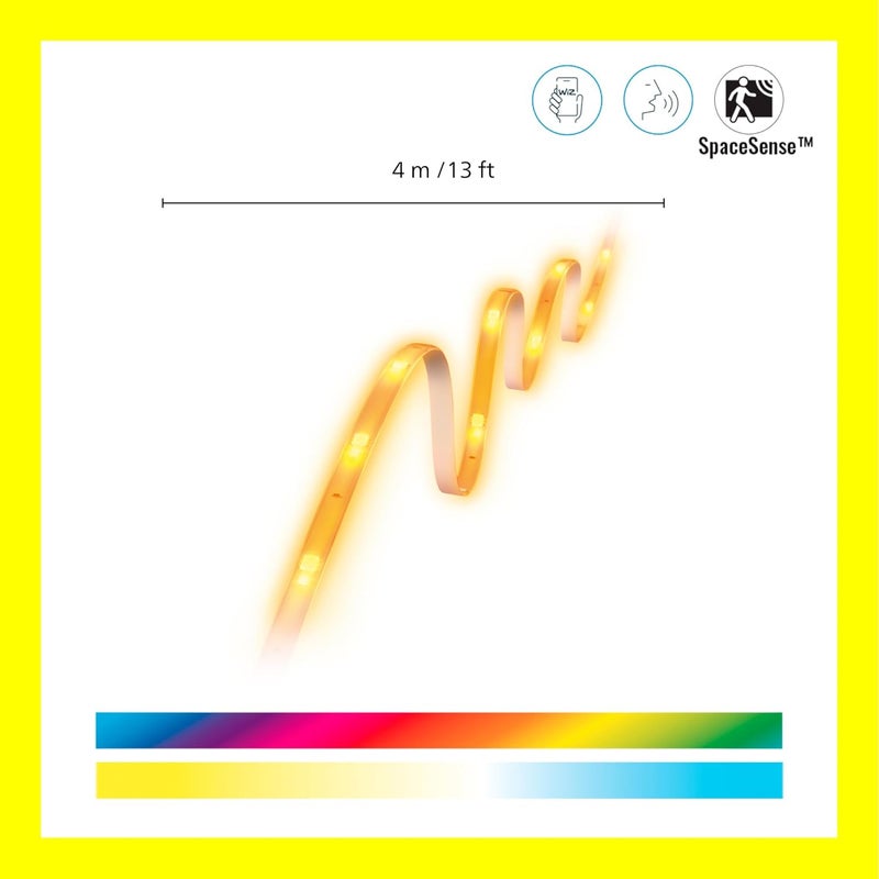 Wiz Smart LED Strip Light, Colour 4M Light Strip [UK Plug], 16 Million Colors, Dynamic Scenes, Wi-Fi, Voice/App Control, Works with Google Home, Alexa & HomeKit, LED for Bedroom, Kitchen, Living Room - Image 2