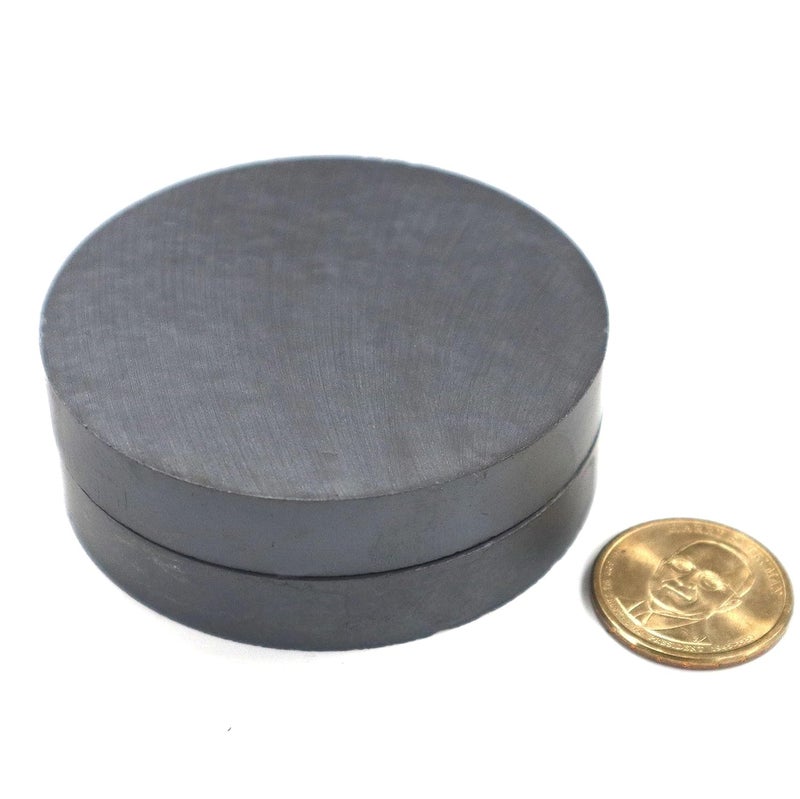AOMAG Ceramic Magnets C8 Dia 3" X1/2" Hard Ferrite Magnets 2-Count - Image 1