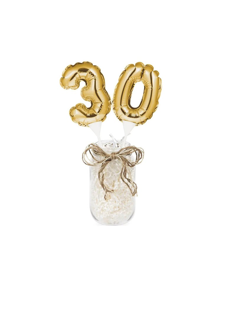 تغريسة كيك بالون 30 ذهبي - Image 2