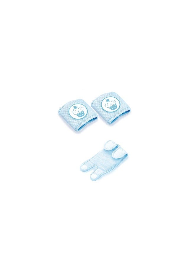BabyJem Protective Knee Pad For Kids Anti Slip Crawling Soft And Adjustable - Blue  - Image 2