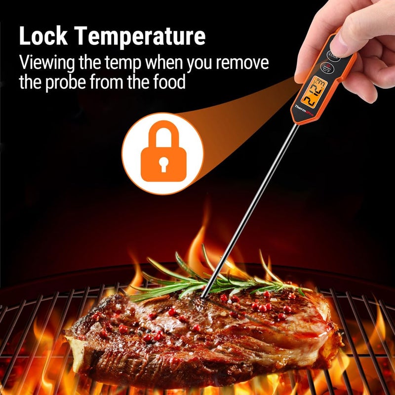 LABART ThermoPro TP01H Instant Read Meat Thermometer with Long Probe for BBQ, Candy, Oil, and Smoker - Image 3