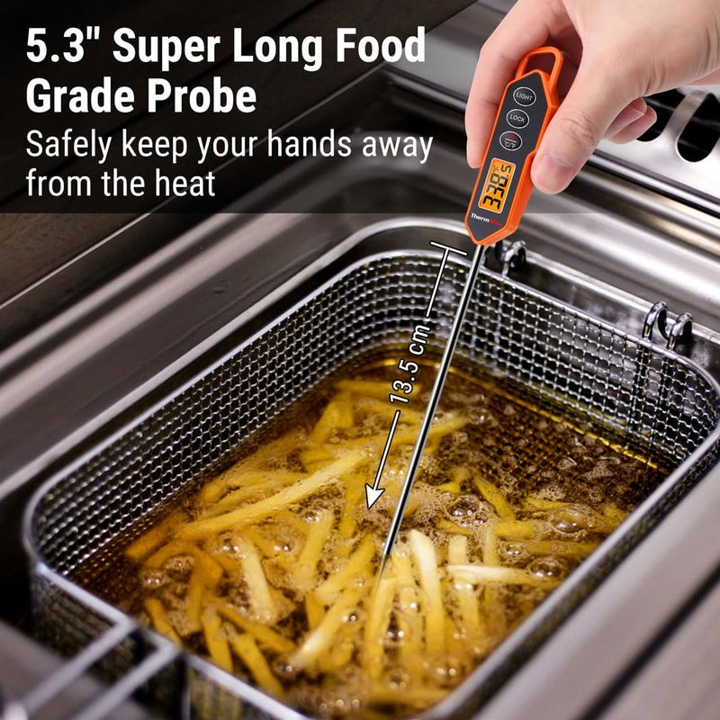 LABART ThermoPro TP01H Instant Read Meat Thermometer with Long Probe for BBQ, Candy, Oil, and Smoker - Image 2