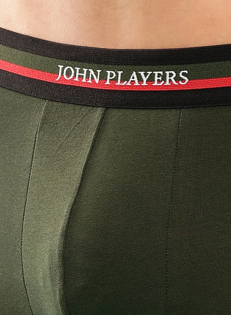 John Players John Players Pack of 2 Classic Cotton Trunks in Dark Green
