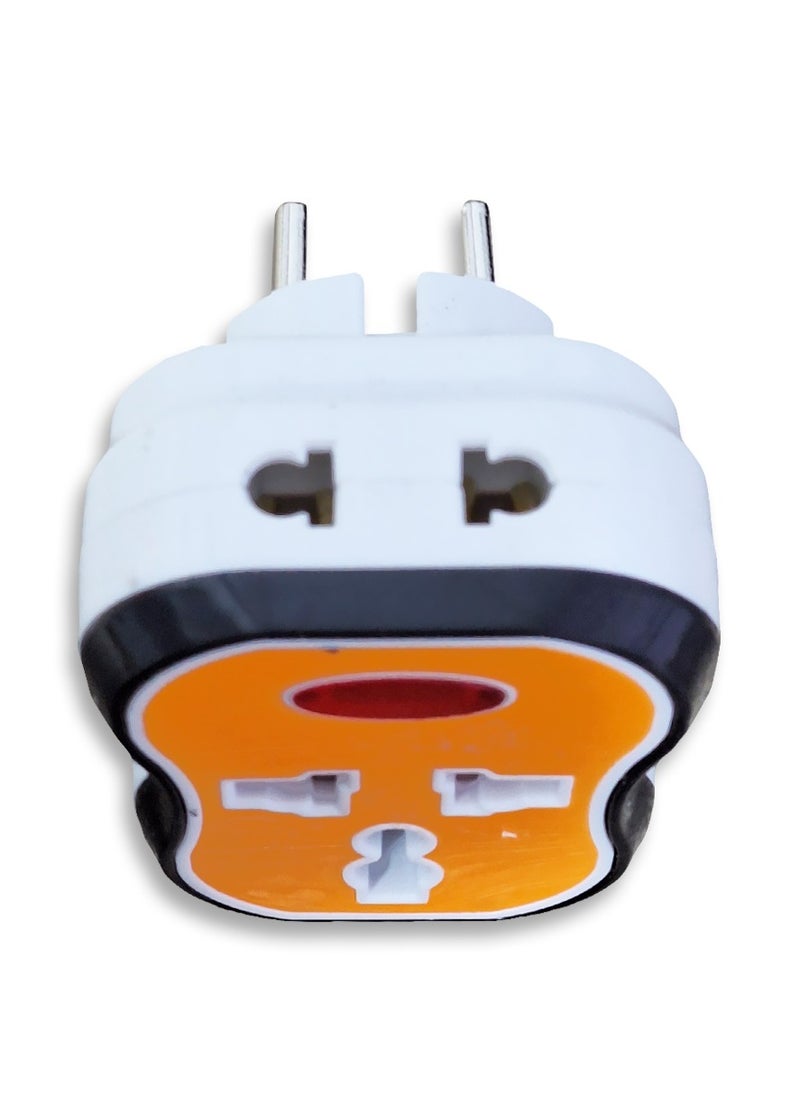 Electrical socket, 10-16 amp, 250 volt, with 3 orange outlets, easy to use in residential apartments, factories and workshops