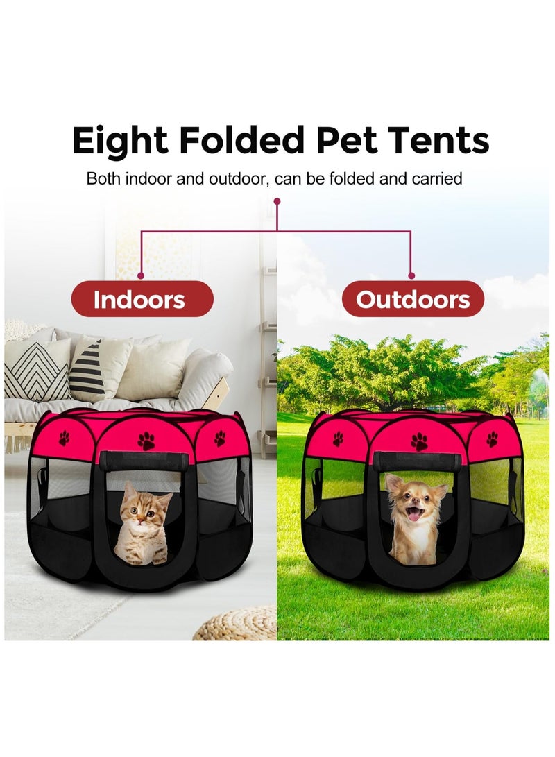 إسكدنيا حظيرة لعب محمولة للحيوانات الأليفة، حظيرة لعب للكلاب، خيام تمارين للحيوانات الأليفة قابلة للطي، بيت للكلاب، ملعب للجراء والكلاب/القطط، للاستخدام الداخلي والخارجي، والسفر والتخييم - Image 5