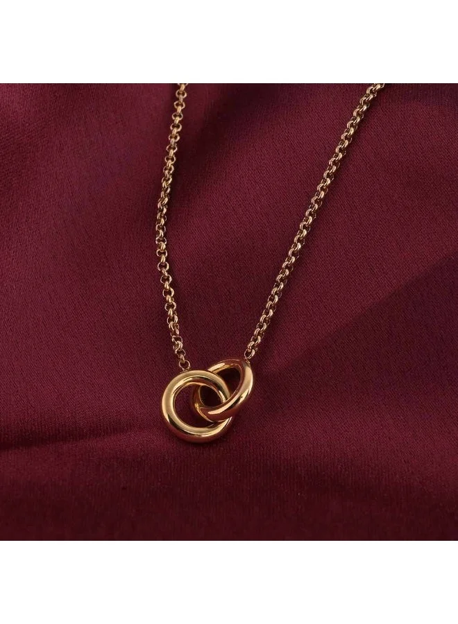 Palmonas PALMONAS 18k Gold Plated InterLock Gold Chain Necklace for Women