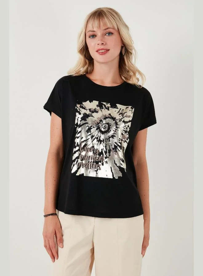 Lela Lela Printed Crew Neck Regular Fit T-Shirt Women's T-Shirt 6671001