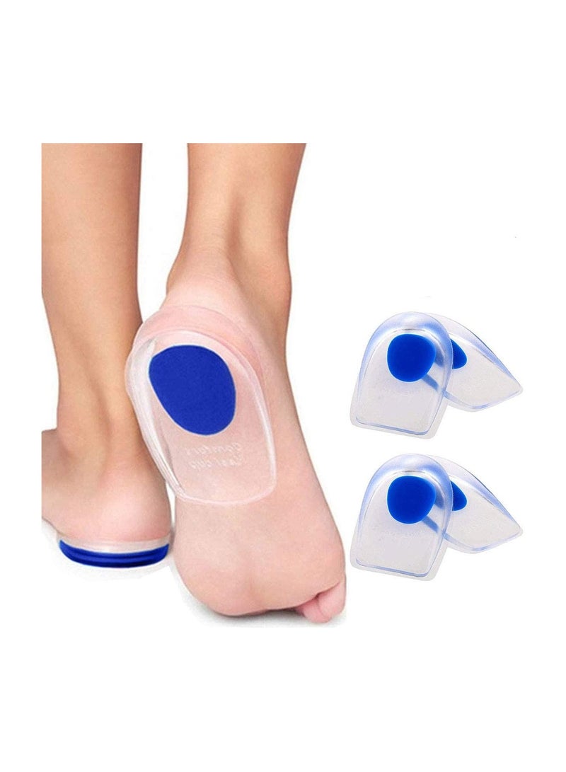 2 Pair Silicone Heel Cup Pads for Bone Spurs Pain Relief Protectors - Image 1
