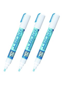 Etake Zig Corporation 2-Way Glue Pen 3P, Chisel Tip
