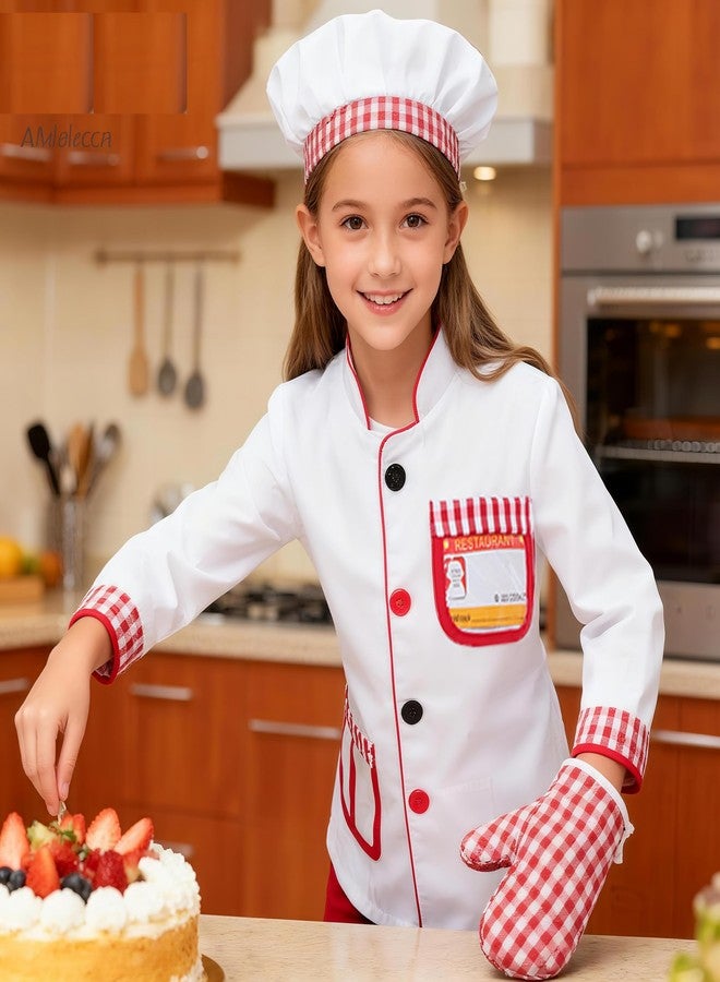 Davsolly Career Day Costume for Kids Chef Costume for Boys Girls Cooking Play Halloween 100th day of School - Image 3