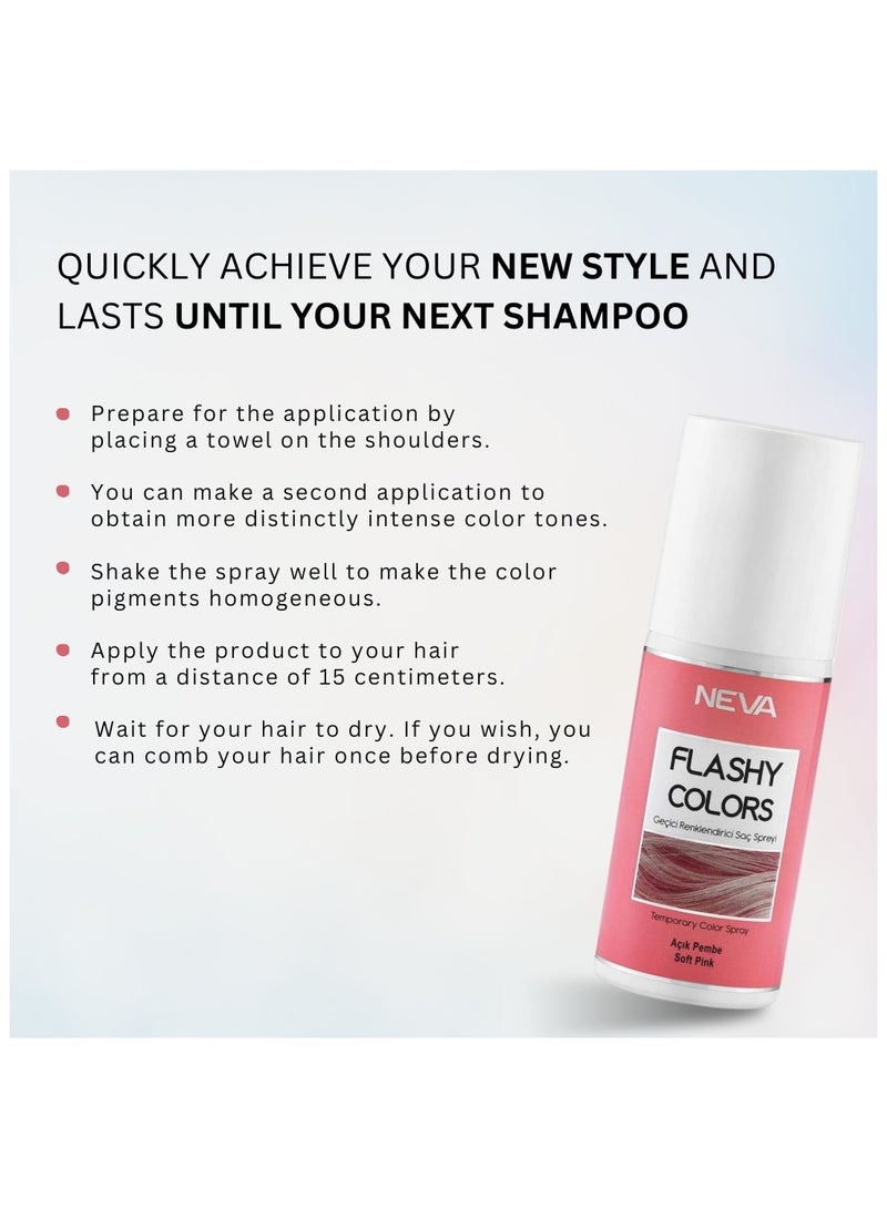 NEVA Flashy Hair Colors Temporary Hair Color Spray - 75ml - JEANS COLOR - Image 4