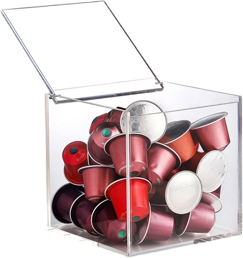 TPGP ELEpure Thickened Acrylic Coffee Pod Holder Organizer - Clear Capsule Storage Box - Image 1