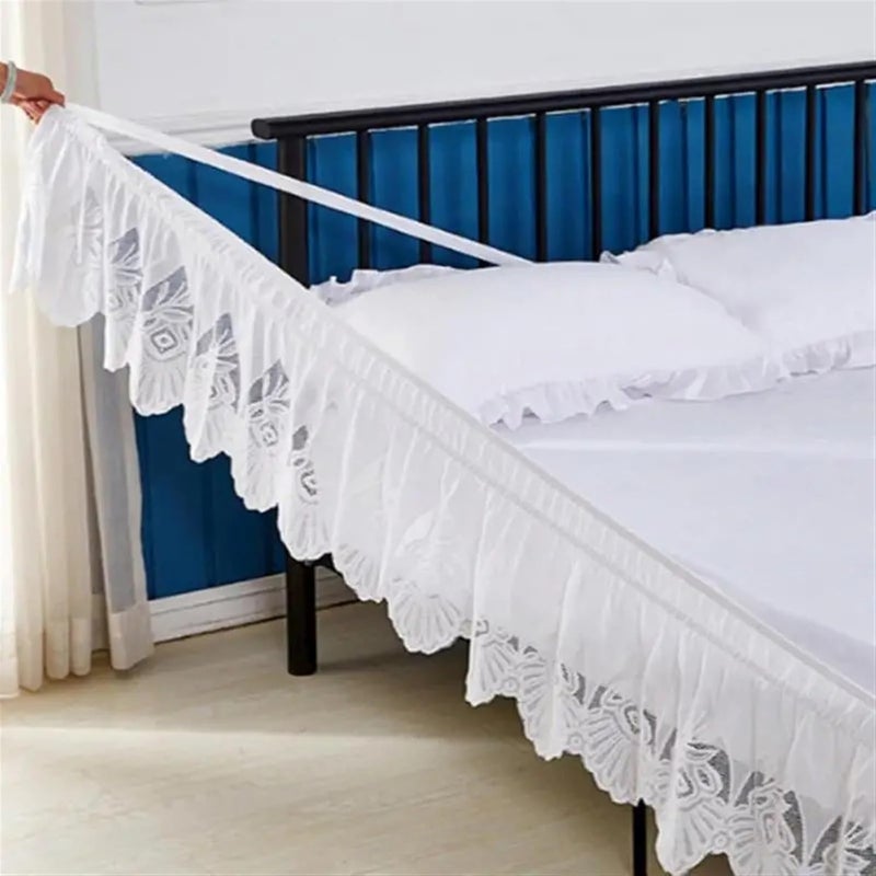 Bed Skirt Elastic Bed RufflesBed Skirt Soft Comfortable Wrap Around Fade Resistant Solid Color Bed Skirts Twin Full Queen King Size(Twin 100x200x37 cm) - Image 5